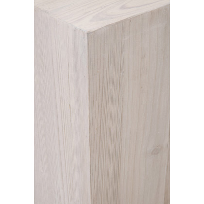 Essentials - Bella Antique Montauk End Table in White Wash Pine