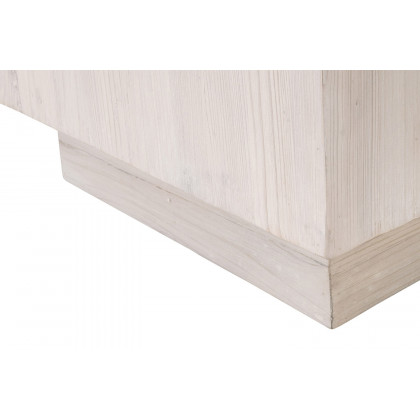 Essentials - Bella Antique Montauk End Table in White Wash Pine