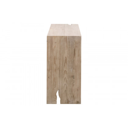 Essentials - Bella Antique Reed Console Table in Smoke Gray Pine