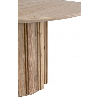 Essentials Bella Antique Roma 54" Round Dining Table - Smoke Gray Pine