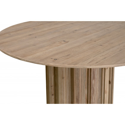 Essentials Bella Antique Roma 54" Round Dining Table - Smoke Gray Pine