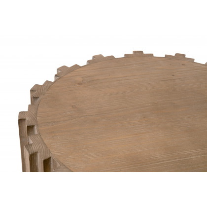 Essentials Bella Antique Roma End Table - Smoke Gray Pine