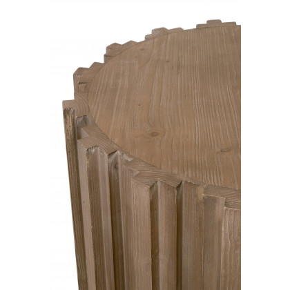 Essentials Bella Antique Roma End Table - Smoke Gray Pine