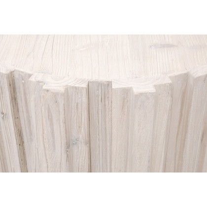 Essentials Bella Antique Roma End Table - White Wash Pine