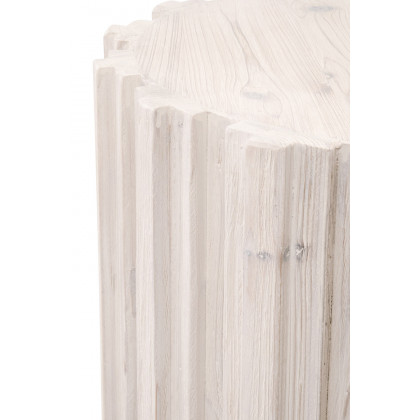 Essentials Bella Antique Roma End Table - White Wash Pine