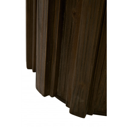 Essentials - Roma Round Accent Table in Drift Brown Pine