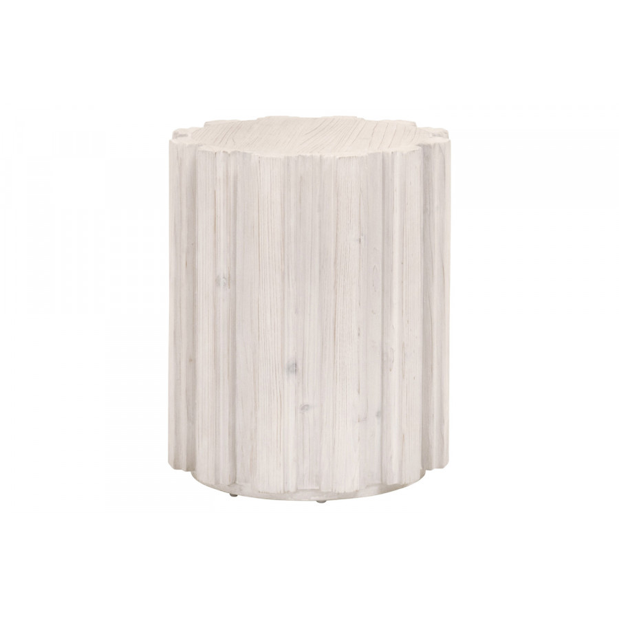 Essentials - Bella Antique Roma Accent Table in White Wash Pine