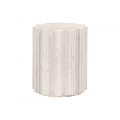 Essentials - Bella Antique Roma Accent Table in White Wash Pine
