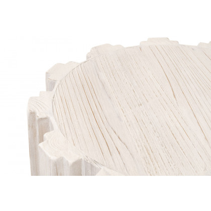 Essentials - Bella Antique Roma Accent Table in White Wash Pine