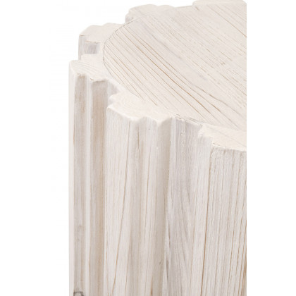 Essentials - Bella Antique Roma Accent Table in White Wash Pine