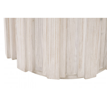 Essentials - Bella Antique Roma Accent Table in White Wash Pine