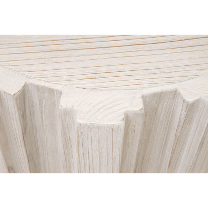 Essentials - Bella Antique Roma Accent Table in White Wash Pine