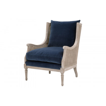 Essentials Churchill Club Chair - Denim Velvet