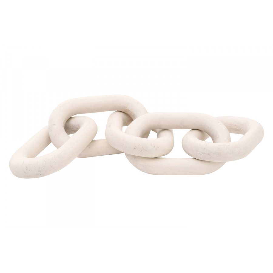 Essentials Bella Antique Cinq Wood Link - White Wash Pine