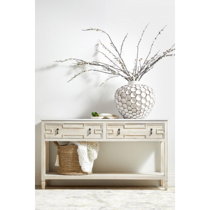 Essentials Bella Antique Cinq Wood Link - White Wash Pine