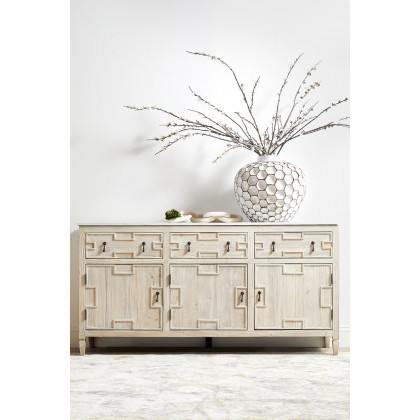 Essentials Bella Antique Cinq Wood Link - White Wash Pine