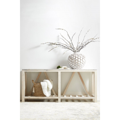 Essentials Bella Antique Cinq Wood Link - White Wash Pine