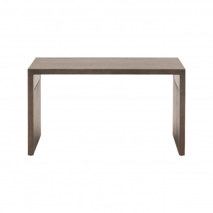 Essentials - Sample Dovetail Upholstered Coffee Table in Ivanhoe Toast, Burnished Brown Acacia