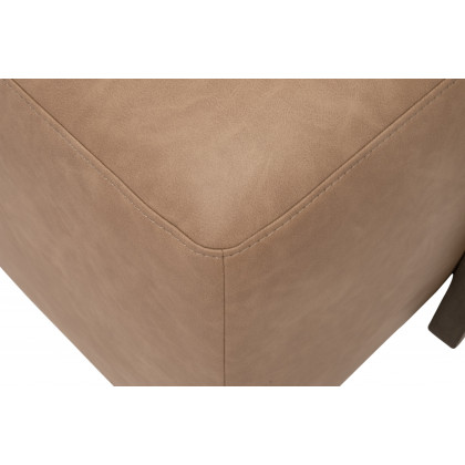 Essentials - Sample Dovetail Upholstered Coffee Table in Ivanhoe Toast, Burnished Brown Acacia