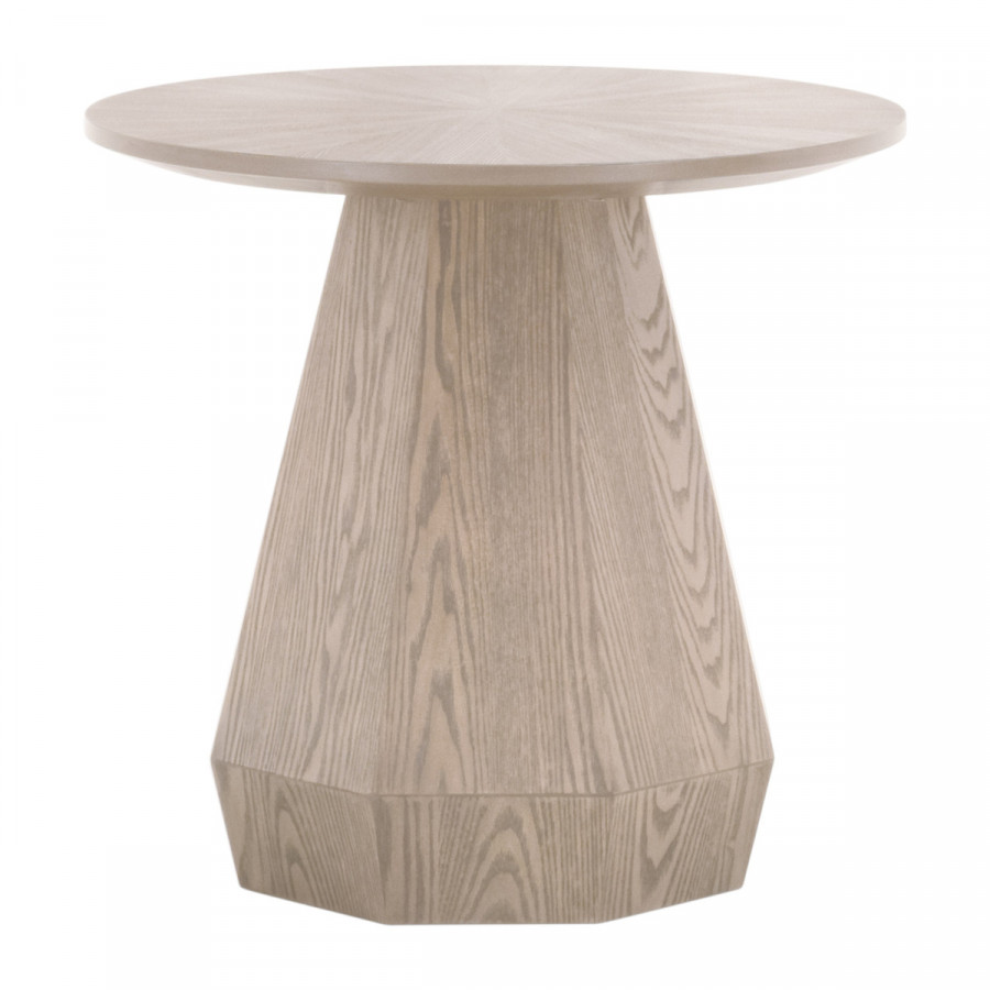 Essentials Coulter Round End Table - Natural Gray Ash