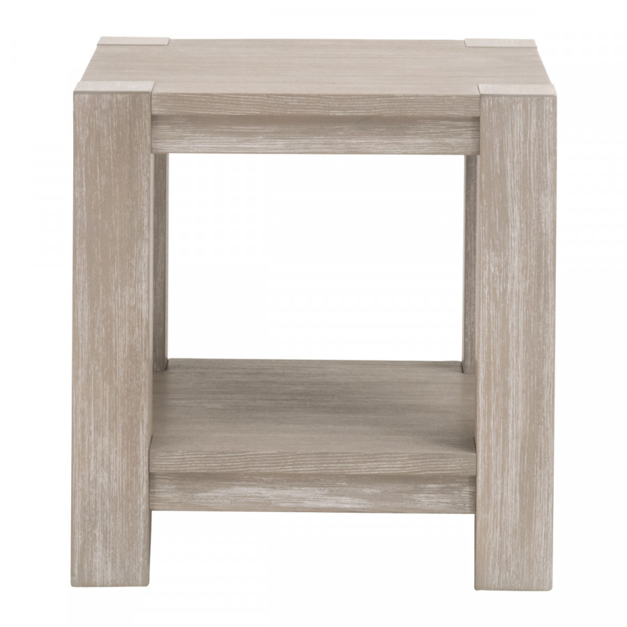 Essentials - Adler Square End Table in Natural Gray Ash, Acacia