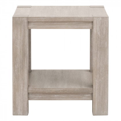 Essentials - Adler Square End Table in Natural Gray Ash, Acacia