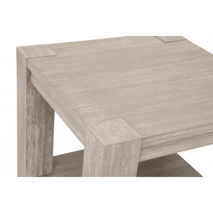 Essentials - Adler Square End Table in Natural Gray Ash, Acacia