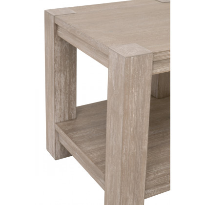 Essentials - Adler Square End Table in Natural Gray Ash, Acacia
