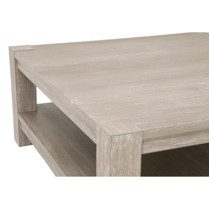 Essentials Adler Square Coffee Table - Natural Gray Ash, Acacia