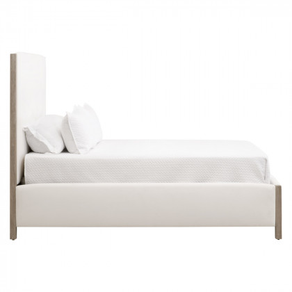 Essentials Emmett Queen Size Bed - LiveSmart Peyton-Pearl, Natural Gray