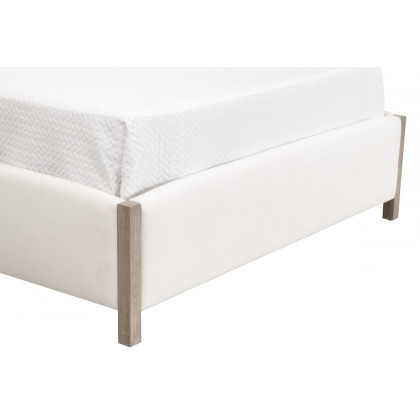 Essentials Emmett Queen Size Bed - LiveSmart Peyton-Pearl, Natural Gray