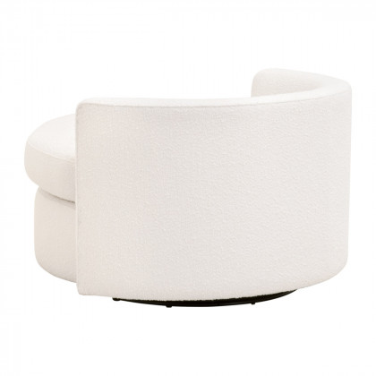 Essentials Lourne Petite Swivel Sofa Chair - Performance Boucle Snow