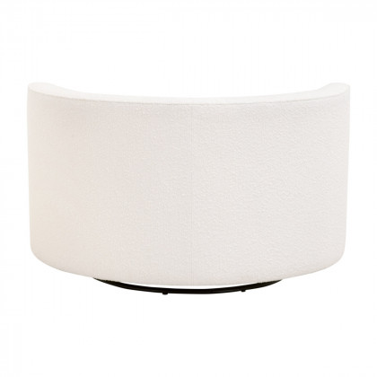 Essentials Lourne Petite Swivel Sofa Chair - Performance Boucle Snow