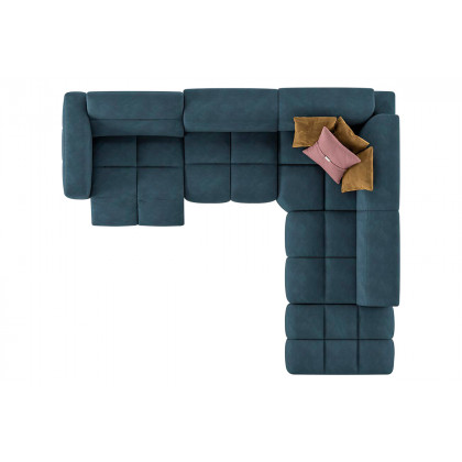 Estro IS 287 A Madison Sectional without Electric Recliner - Blue