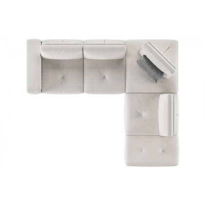 Estro IS 306 Spazio Fabric Sectional - White