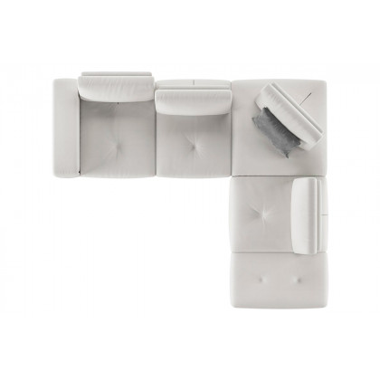 Estro IS 306 Spazio Fabric Sectional - White