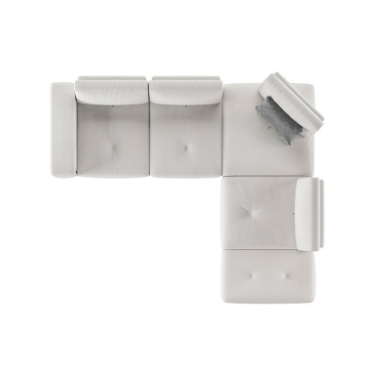 Estro IS 306 Spazio Fabric Sectional - White