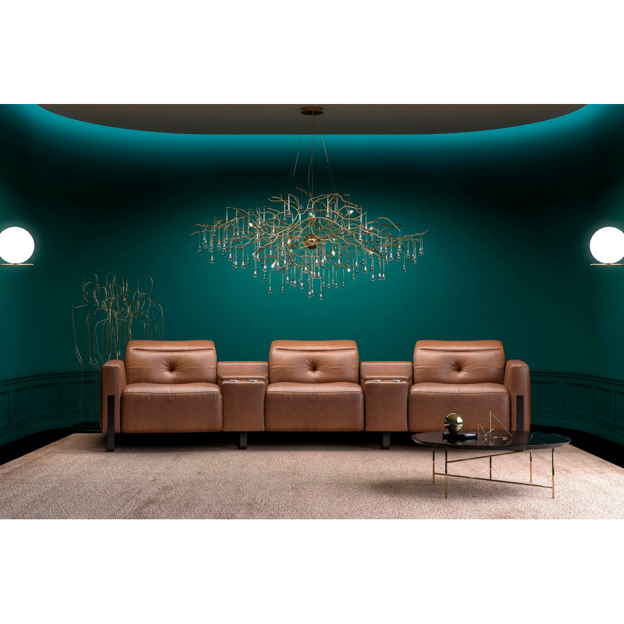 Estro IS 346 U Moma Sectional without Electric Headrest - Brown