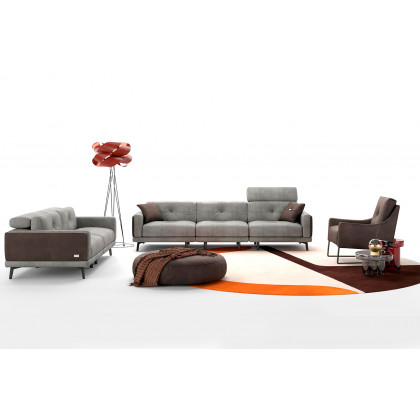 Estro IS 352 Mia Microfiber Sectional - Gray