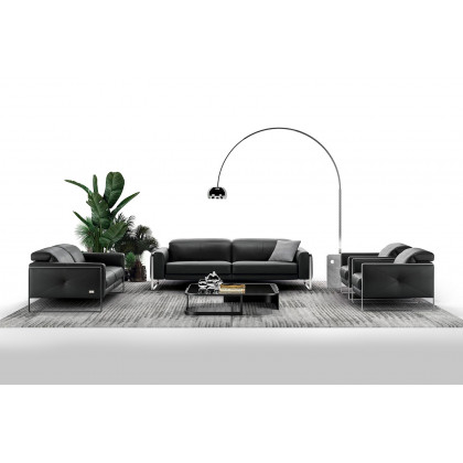Estro IS 652 A Montecarlo Leather Sofa - Black