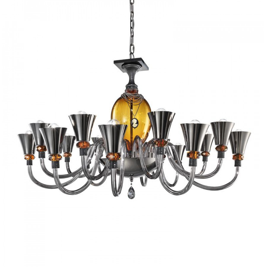 Euroluce Audrey L8+8 Chandelier - Topaz
