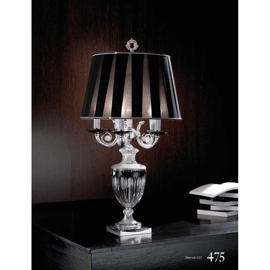 Euroluce Mercurio LG1 Table Lamp - With Black Decoration