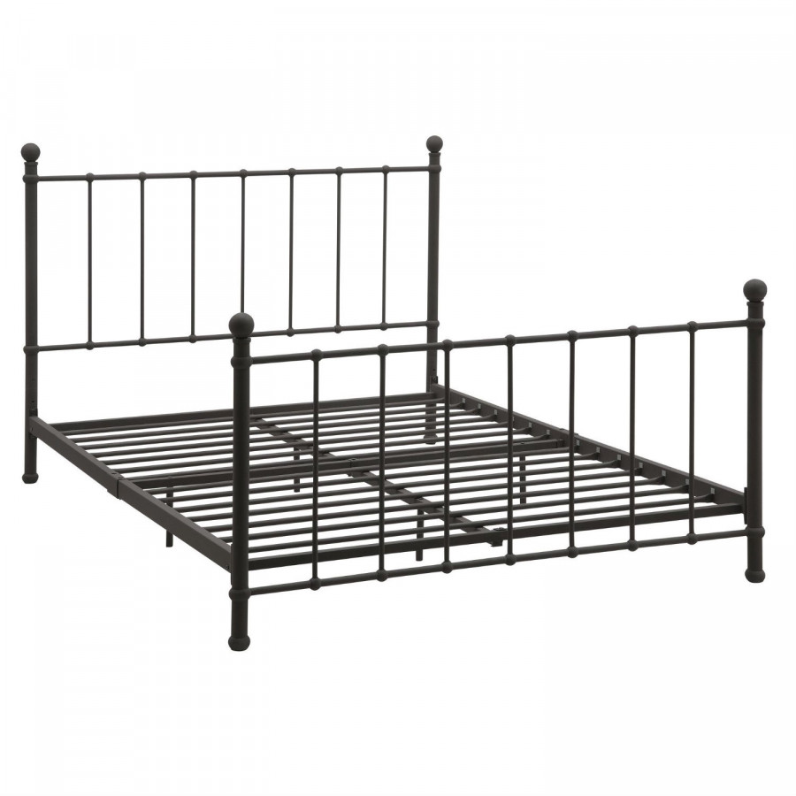 FaFurn - Full Size Platform Bed Frame with Headboard and Footboard in Dark Bronze, Metal