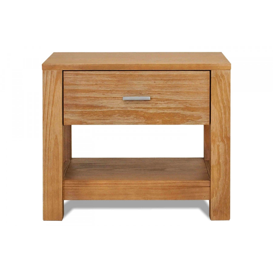 FaFurn Farmhouse Traditional Rustic 1 Drawer Nightstand - Acacia