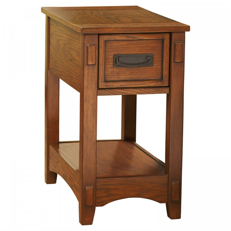 FaFurn - Mission 1-Drawer Nightstand in Brown