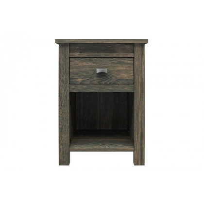 FaFurn - Farmhouse 1-Drawer Bedroom Nightstand with Open Shelf