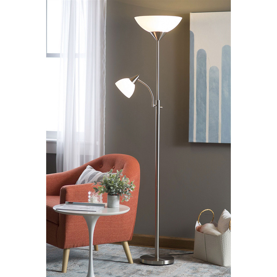 FaFurn - Modern 71-Inch High Floor Lamp with Gooseneck Reading Light