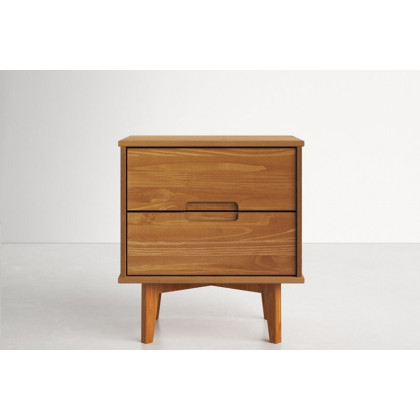 FaFurn - Farmhouse 2 Drawer Solid Wood Nightstand
