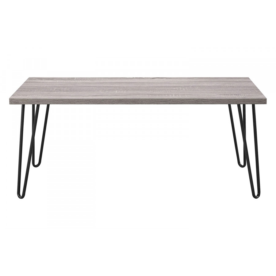 FaFurn - Modern Classic Vintage Style Coffee Table with Wood Top and Metal Legs