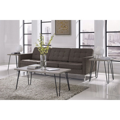 FaFurn - Modern Classic Vintage Style Coffee Table with Wood Top and Metal Legs